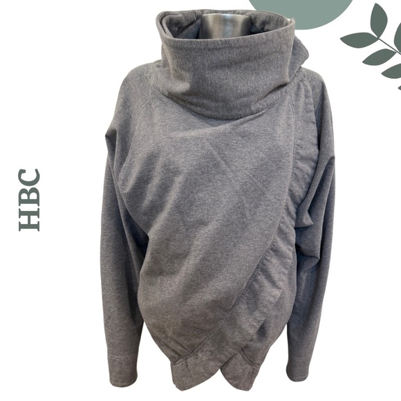 HBC Olympic Collection Convertible Funnel Neck Cardigan Sweatshirt | XS - Picture 1 of 8